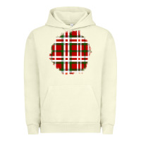 Pigment Pistachio Christmas Tartan Patch Urban Hoodie - BundleAndBundleShop