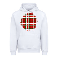 White Christmas Tartan Patch Urban Hoodie - BundleAndBundleShop