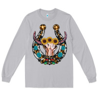 Moon Dust western horseshoe skull Long Sleeve Tee - RanaPortraitStore