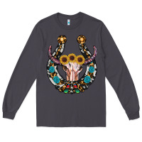 Smoke western horseshoe skull Long Sleeve Tee - RanaPortraitStore