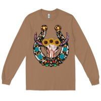 Toasted Coconut western horseshoe skull Long Sleeve Tee - RanaPortraitStore
