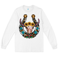 White western horseshoe skull Long Sleeve Tee - RanaPortraitStore