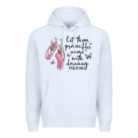 White let them praise his name with dancing Premium Hoodie - MaliasSmallBusiness
