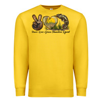 Lemon Peace Love Green Chameleon Lizard Premium Sweatshirt - LillyAllenDesigns