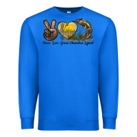 True Royal Peace Love Green Chameleon Lizard Premium Sweatshirt - LillyAllenDesigns