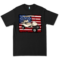 Black golf cart american flag Premium Tee - Artiststas