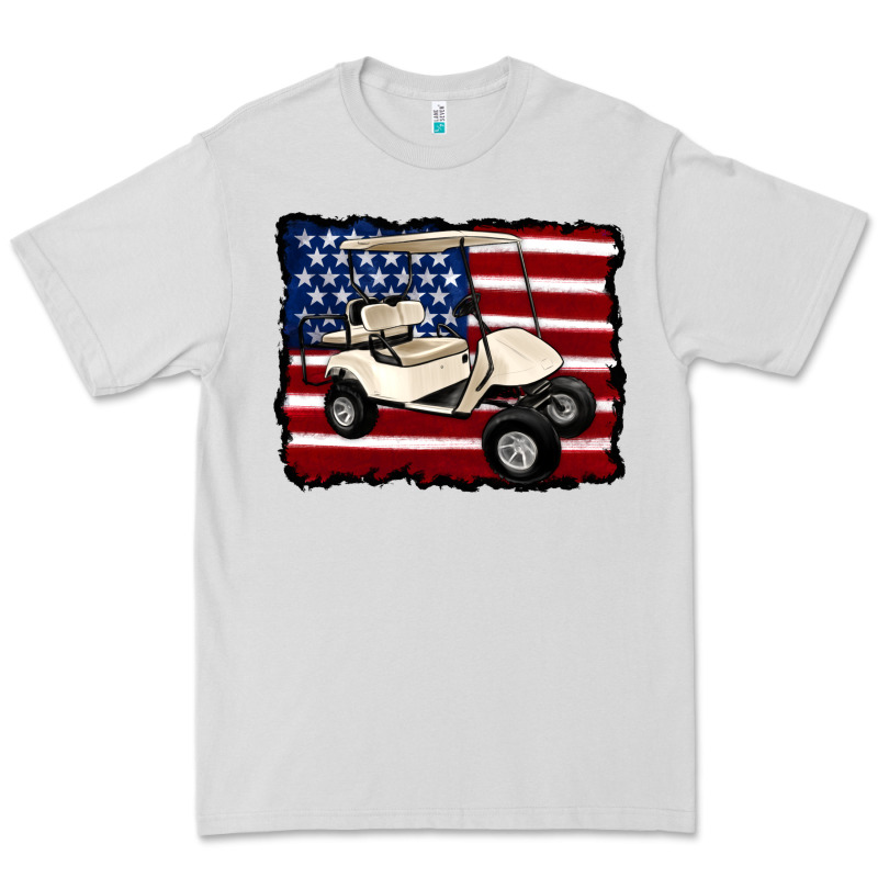 Golf Cart American Flag Premium Tee by Artiststas | Teevron