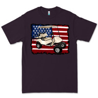Plum golf cart american flag Premium Tee - Artiststas