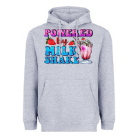 Heather Grey powered by milkshake Heavyweight Hoodie - AdoDesignShop