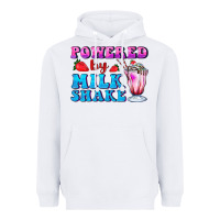 White powered by milkshake Heavyweight Hoodie - AdoDesignShop