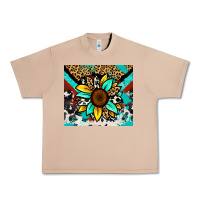 Burro turquoise gemstone sunflower Urban Heavy Tee - Zillion Design Studio