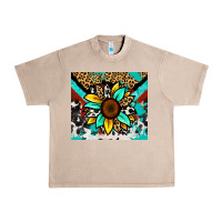 French Oak turquoise gemstone sunflower Urban Heavy Tee - Zillion Design Studio