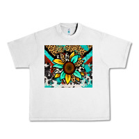 Lunar Rock turquoise gemstone sunflower Urban Heavy Tee - Zillion Design Studio