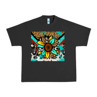 Pigment Black turquoise gemstone sunflower Urban Heavy Tee - Zillion Design Studio