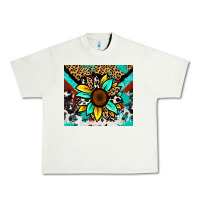 Pistachio turquoise gemstone sunflower Urban Heavy Tee - Zillion Design Studio