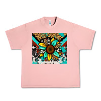 Salmon turquoise gemstone sunflower Urban Heavy Tee - Zillion Design Studio