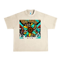 Sandshell turquoise gemstone sunflower Urban Heavy Tee - Zillion Design Studio