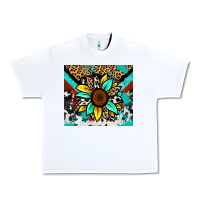 White turquoise gemstone sunflower Urban Heavy Tee - Zillion Design Studio