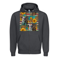Smoke two cute heifers seamless pattern Zipper Hoodie - HRA Design Shop