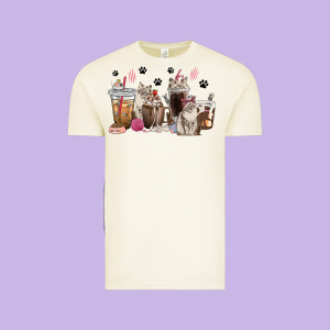 Siberian Cat Coffee Cups Vintage Tee Designed By Texasbilliewilder