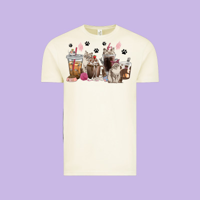 Siberian Cat Coffee Cups Vintage Tee Designed By Texasbilliewilder