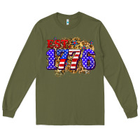 Army Green est. 1776 4th of july Long Sleeve Tee - Zillion Design Studio