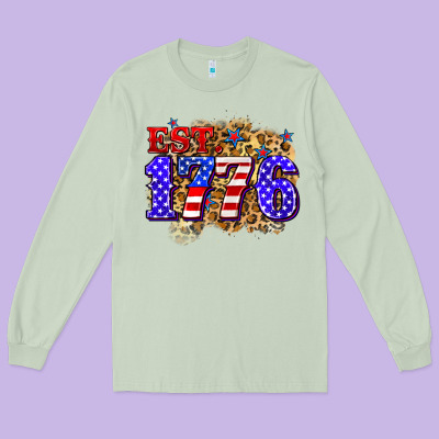 Est. 1776 4th Of July Long Sleeve Tee Designed By Zillion Design Studio