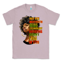 Lilac juneteenth 1885 because my ancestors weren't free in 1776 black woman Classic Tee - HRA Design Shop