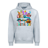 Heather Grey Easter Day With Truck Urban Hoodie - BundleAndBundleShop