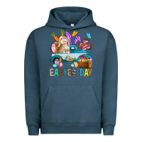 Pigment Midnight Navy Easter Day With Truck Urban Hoodie - BundleAndBundleShop