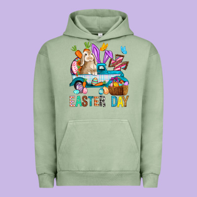Easter Day With Truck Urban Hoodie Designed By Bundleandbundleshop