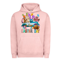 Pigment Salmon Easter Day With Truck Urban Hoodie - BundleAndBundleShop