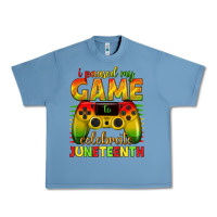 Pebble Blue i paused my game celebrate juneteenth Urban Heavy Tee - texasbilliewilder