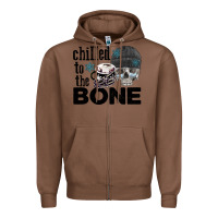 Chestnut Chilled to the bone skull winter Zipper Hoodie - FaDigitalArtStudio