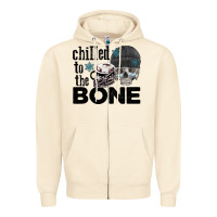 Sandshell Chilled to the bone skull winter Zipper Hoodie - FaDigitalArtStudio