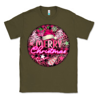 Army Green pink merry christmas Classic Tee - FaDigitalArtStudio