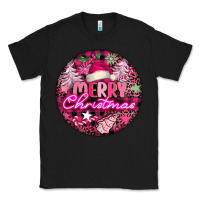 Black pink merry christmas Classic Tee - FaDigitalArtStudio