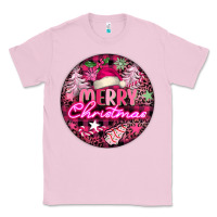Bubblegum Pink pink merry christmas Classic Tee - FaDigitalArtStudio