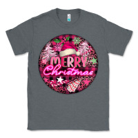 Charcoal Heather pink merry christmas Classic Tee - FaDigitalArtStudio