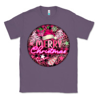 Lavender pink merry christmas Classic Tee - FaDigitalArtStudio