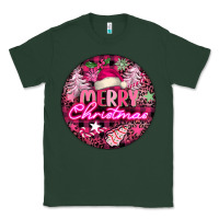 Sports Green pink merry christmas Classic Tee - FaDigitalArtStudio