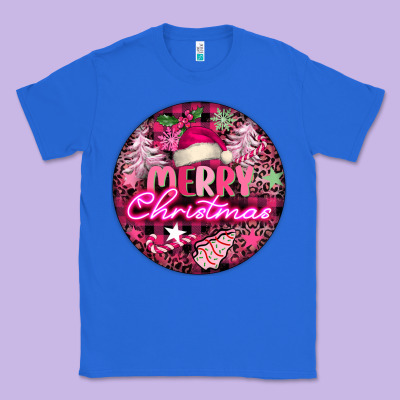 Pink Merry Christmas Classic Tee Designed By Fadigitalartstudio