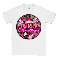 White pink merry christmas Classic Tee - FaDigitalArtStudio