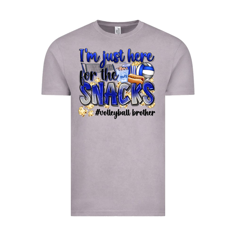 Im Just Here For The Snacks Volleyball Brother Vintage Tee by Zillion Design Studio | Teevron