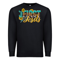 Black but first jesus Premium Sweatshirt - NancyCooperArtShop