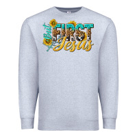 Heather Grey but first jesus Premium Sweatshirt - NancyCooperArtShop