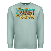 Seafoam but first jesus Premium Sweatshirt - NancyCooperArtShop