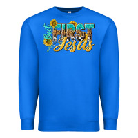 True Royal but first jesus Premium Sweatshirt - NancyCooperArtShop