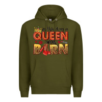 Army Green on this day a queen was born Premium Hoodie - NancyCooperArtShop