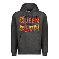 Charcoal Heather on this day a queen was born Premium Hoodie - NancyCooperArtShop